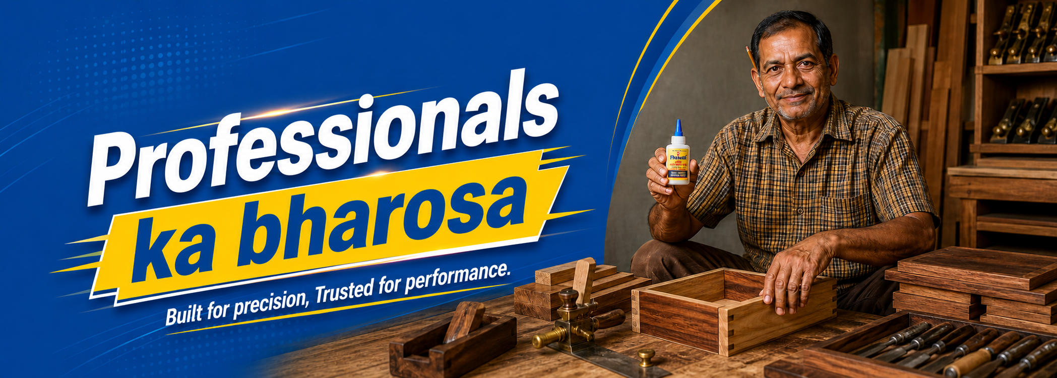 Fixwell Professionals Ka Bharosa carpenter workshop banner